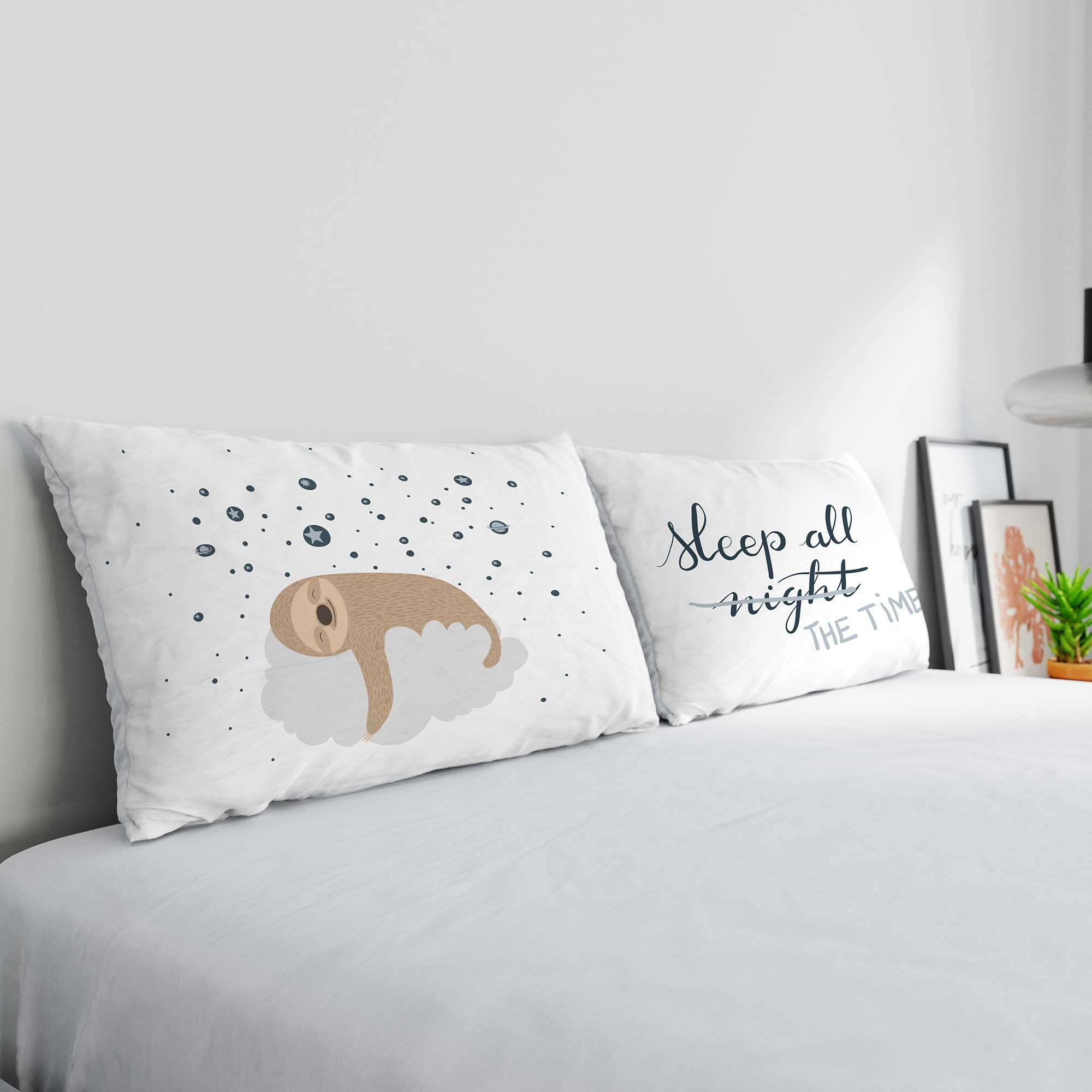 Pair of Pillowcases 100% Cotton Digital Print, PR-23, 52 x 82 cm