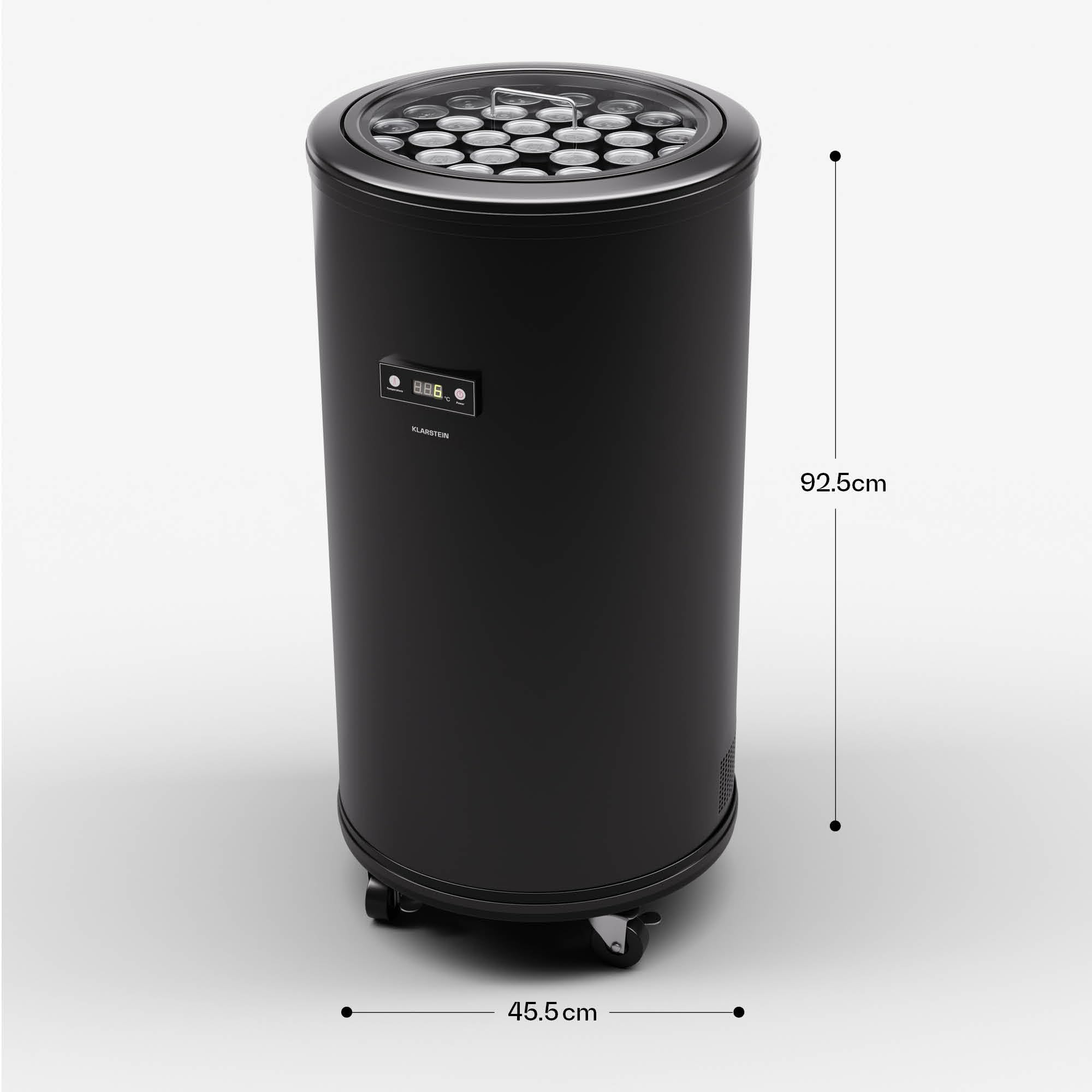 KLARSTEIN Beersafe L Nevera con pantalla LED, frigorífico de acero inoxidable, nevera de bebidas interior/exterior, nevera de vino 70 L