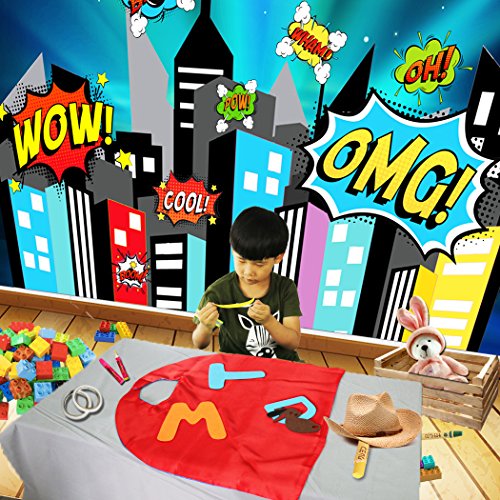 Capa y máscara de superhéroe para niños, pack 3 miniatura 3