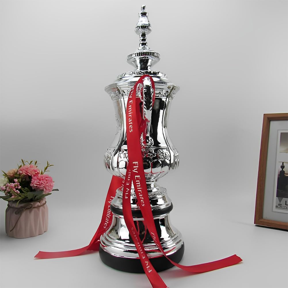 Oggetto da Collezione, Trofeo Fa Cup Replica Trofei della Lega di Calcio Inglese Resine Coppe Premio Regali Oggetti da Collezione Souvenir(32cm)