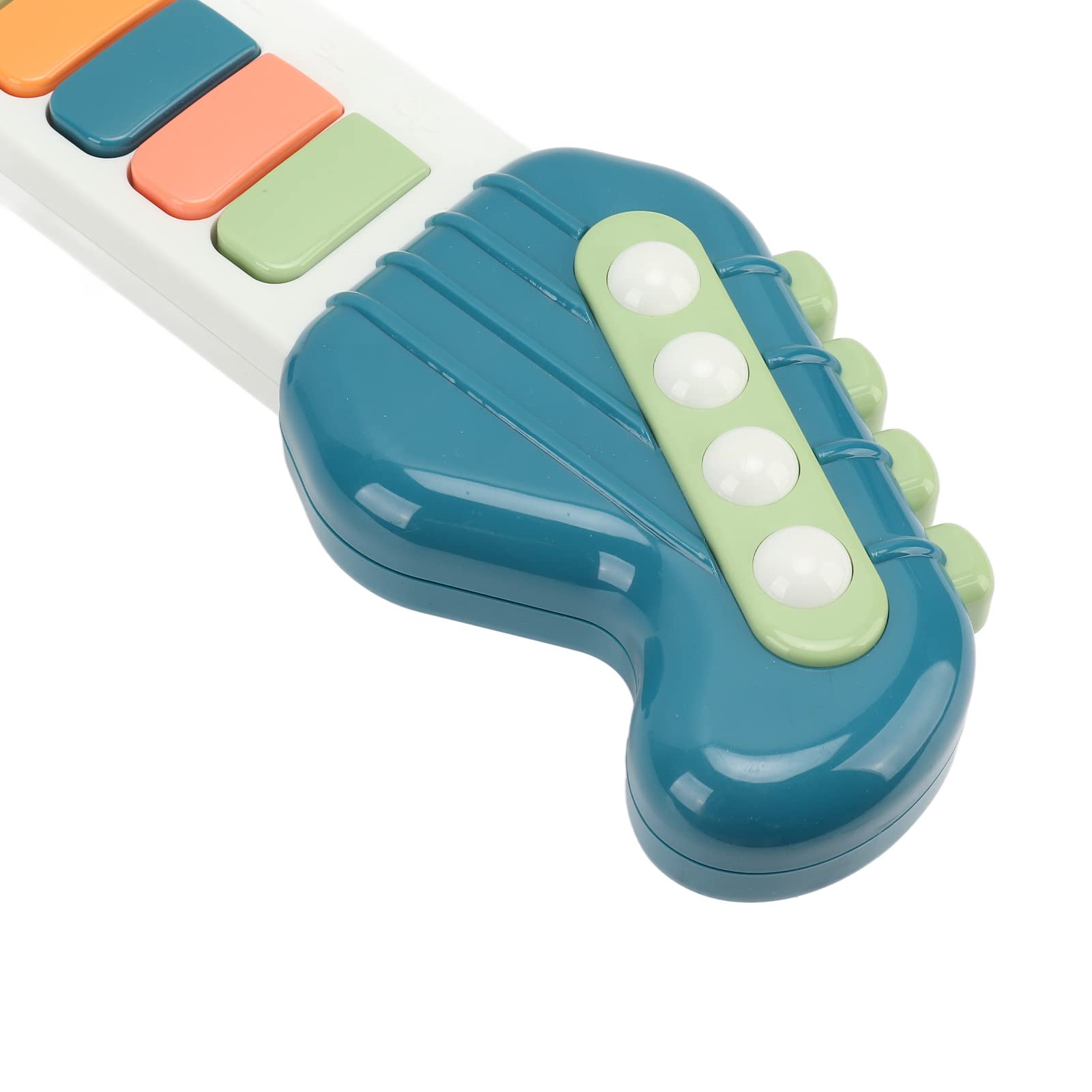 Alomejor Giocattolo per Chitarra Elettronica per Bambini, Giocattolo per Pieghevole con Motivo di Animali dei Cartoni Animati, Design Dai Colori Vivaci per L'illuminazione e la (BLUE)