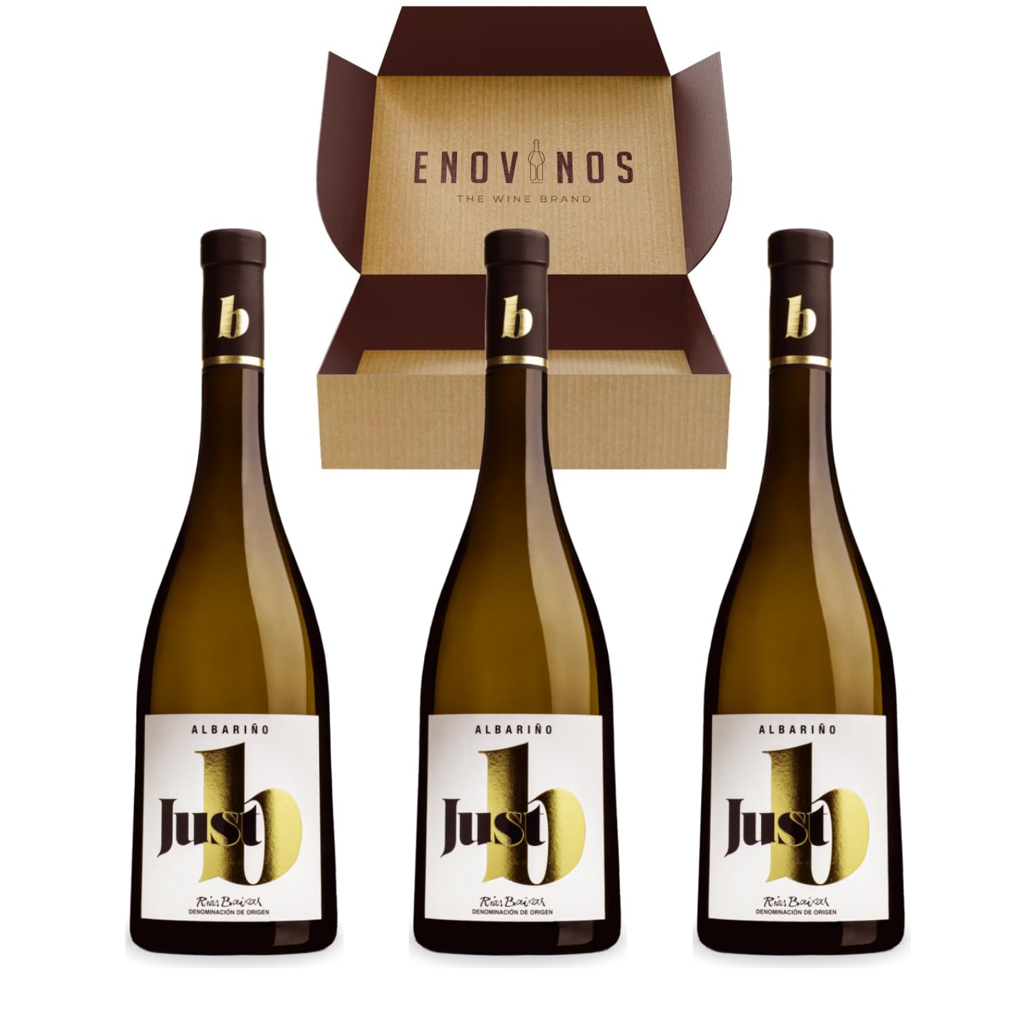 Vino Albariño Just B - x3 Botellas Vino Blanco D.O. Rias Baixas 100% Albariño 75 cl - Mejor Selección ENOVINOS