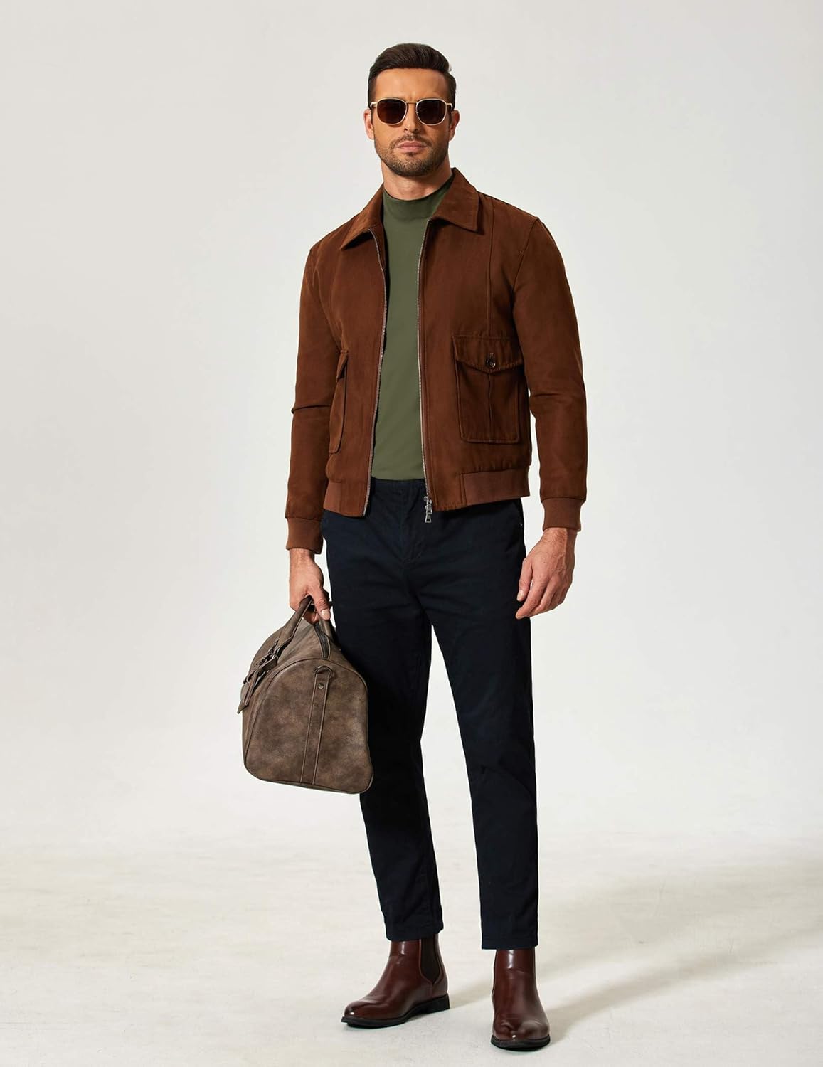 COOFANDY Mens Mock Turtleneck Long Sleeve Shirts Casual Basic T-Shirt Lightweight Mockneck Pullover Sweater for Men - Image 5