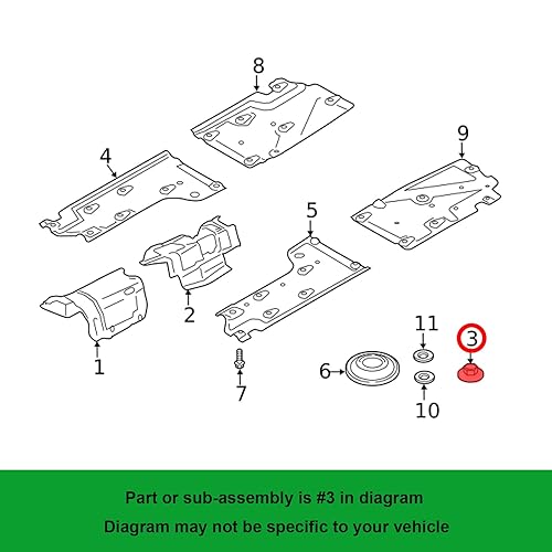 Miniatura 4 de OAUTOO 25pcs Rueda Bueno Liner & Splash Shield Nylon Tuerca para Hyundai 84145-26000
