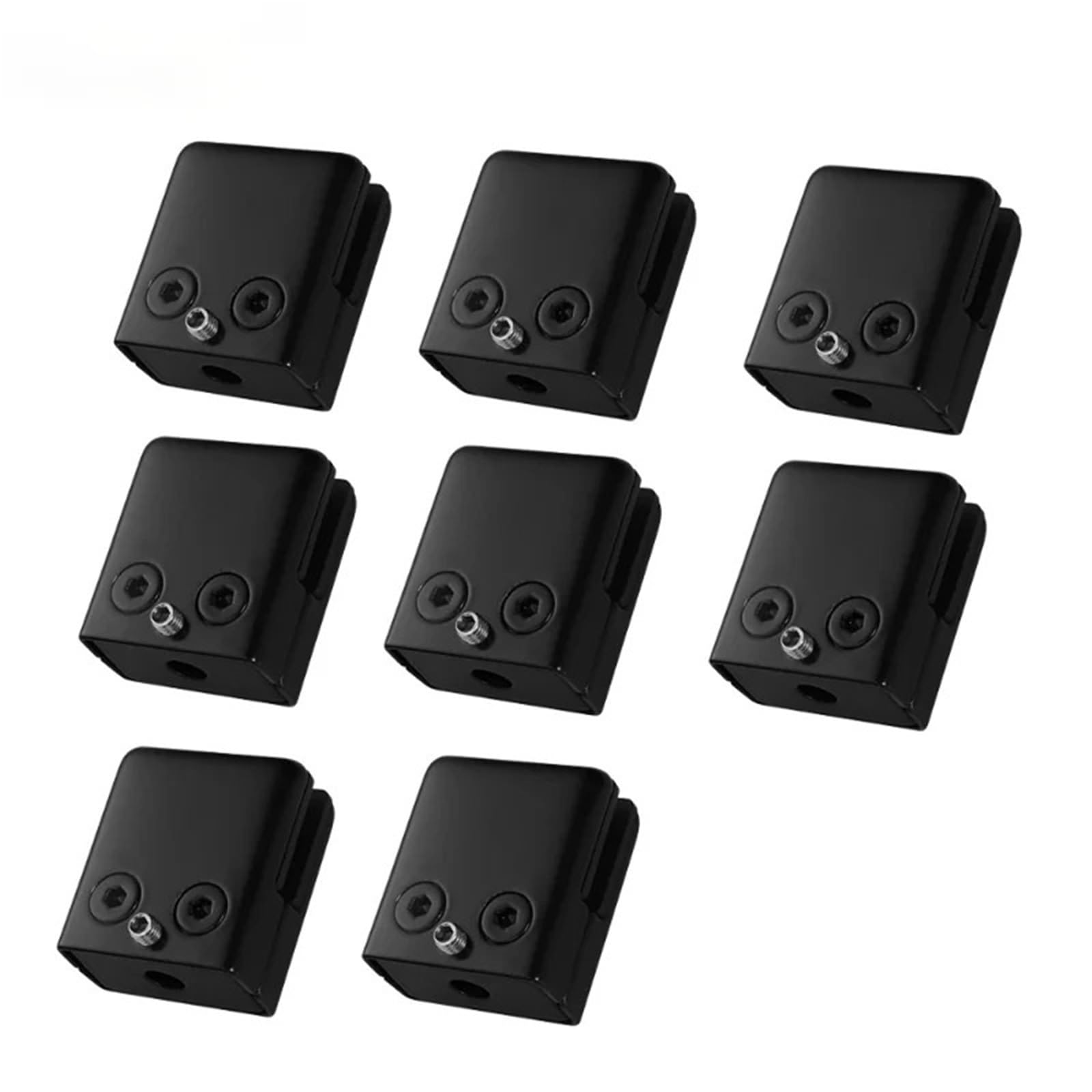 Wylqen One Color Glass Clamp 4Pcs Square Glass Clamps Stainless Steel 304 Clip Flat Back Bracket Shelf Balustrade Holder Clamp 8-10Mm For Bathroom Cabinet Wine Rack