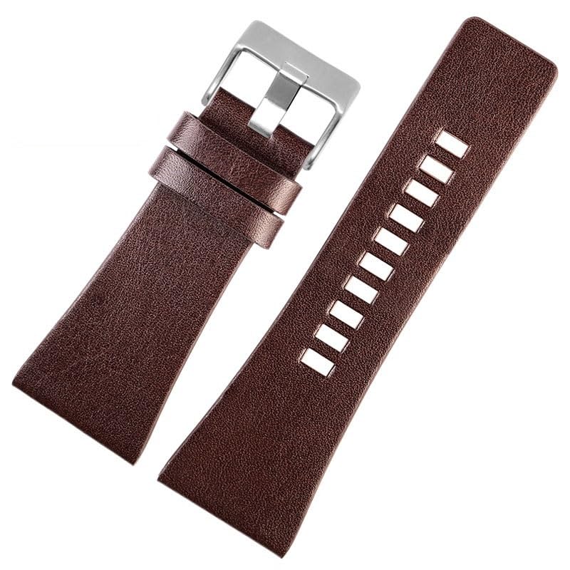 Bracelet montre Diesel Friday 30mm cuir grainé marron homme rechange