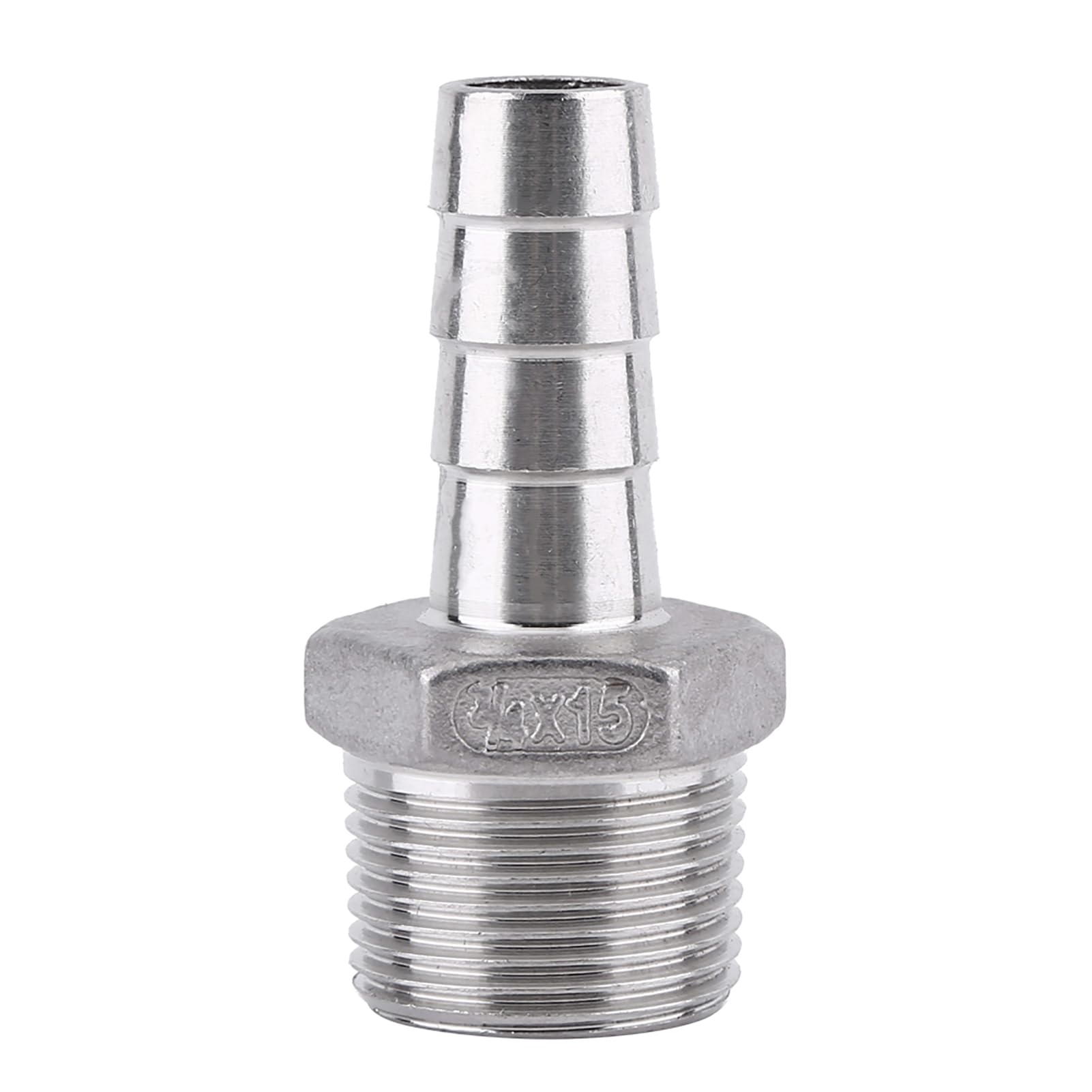 YYntlort Stainless Steel SS304 Male Thread Pipe Fitting Hose Tail Connector BSP Quick Joint Plumbing Engineering (3/4''*15mm)