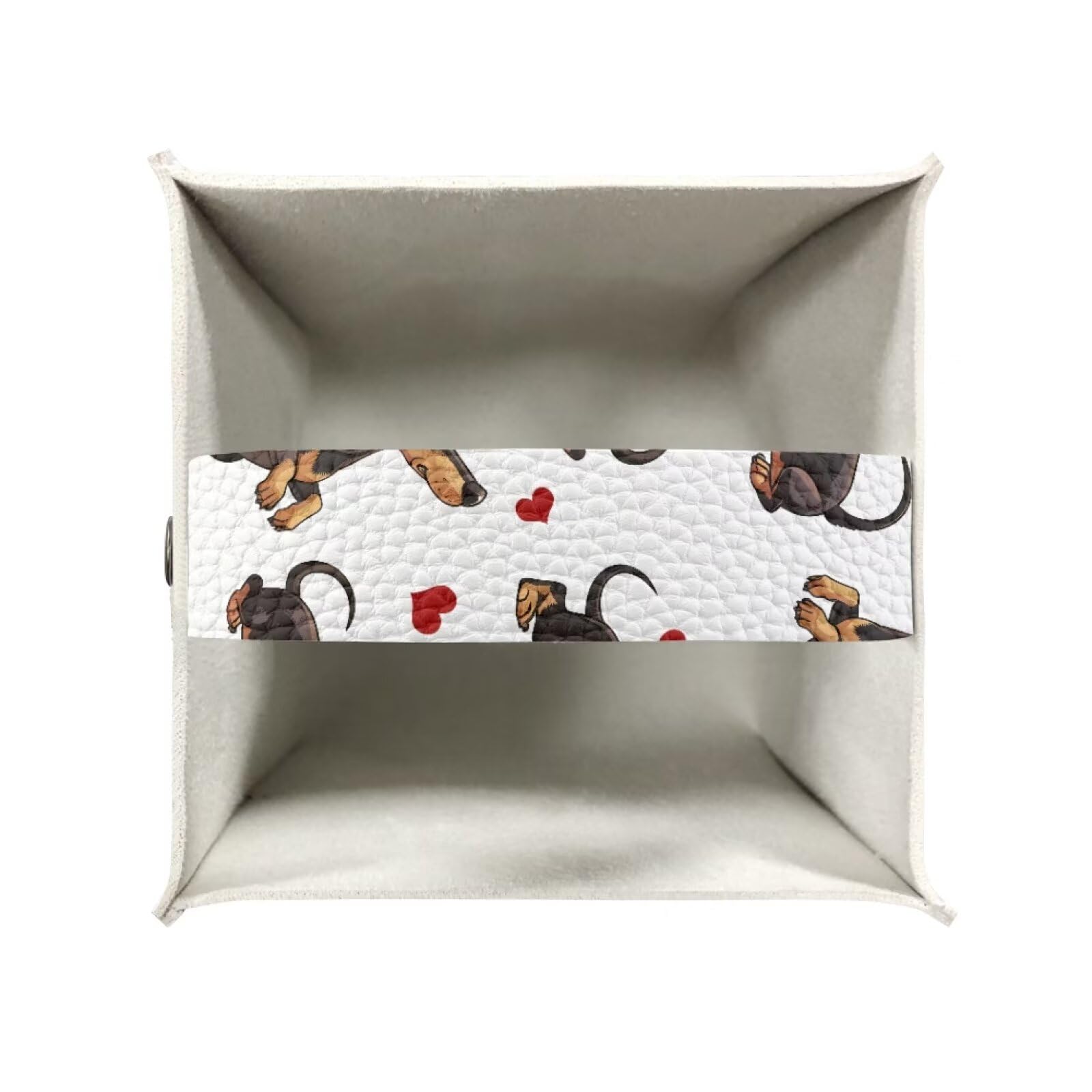 Taschentuchbox-Abdeckung Mit Hundepfoten-Motiv – Quadratisch, 13x13x14 Cm, Aus Wasserdichtem PU-Leder – Für Badezimmer, Küche, Auto