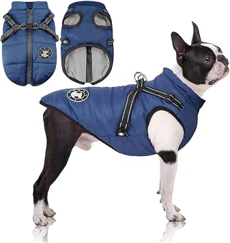Dog Coats Waterproof, Reflective Outdoor Sports Vest for Dogs, Winter Dog Jacket with Harness for Puppy Small Medium Large Dogs