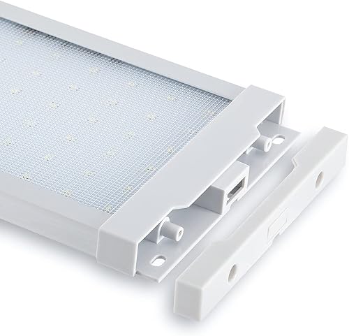 Miniatura 7 de Raycharm Lámpara LED interior para caravana y barco debajo del gabinete de 18.1 x 5.9 pulgadas, montaje en superficie, haz blanco frío de 6000 K