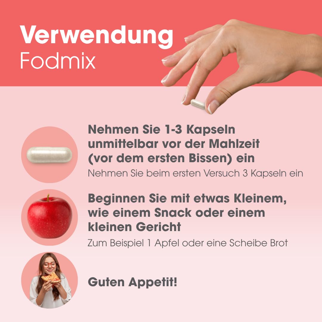 Intoleran Fodmix (Quatrase) Verdauungsenzyme – 108 Kapseln | Hochdosiertes Nahrungsergänzungsmittel bei FODMAP-Unverträglichkeit | Hilft bei der Verdauung von Laktose und komplexen Kohlenhydraten* | R