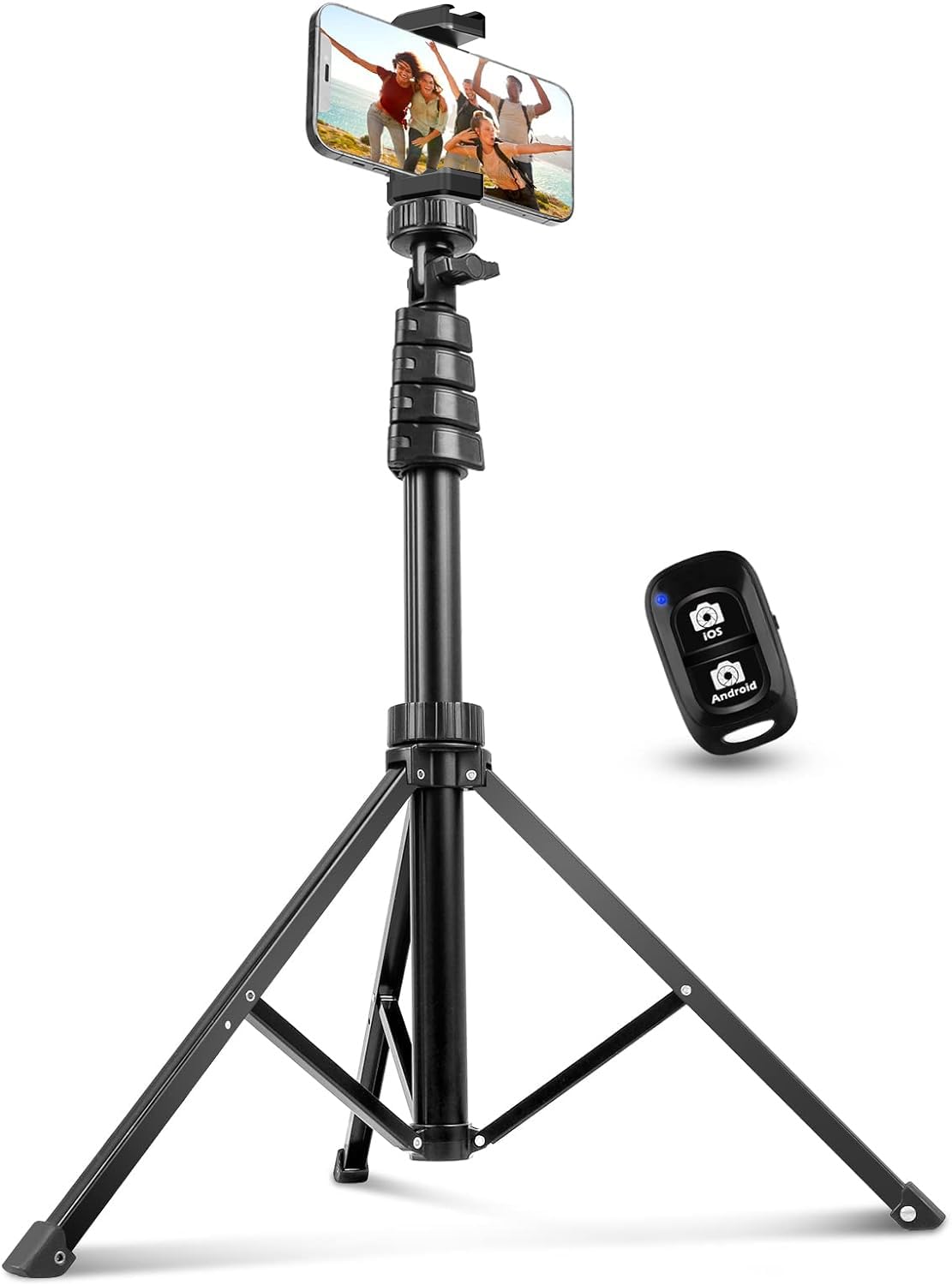Aureday 62 Phone Tripod Accessory Kits Camera Cell Phone Tripod Stand with Wireless Remote and Universal Tripod Head