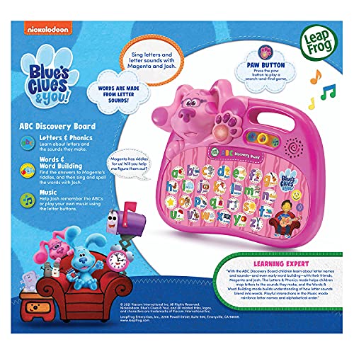 LeapFrog Blue's Clues and You! ABC Discovery Board, Magenta - Image 8