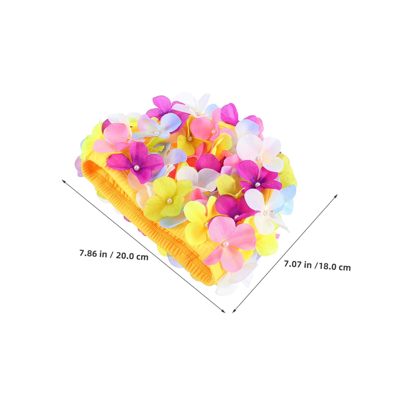TOYANDONA 3piezas Gorro de Natación para Mujer Diseño de Pétalo con Flores Protector de Cabello para Piscina y SPA
