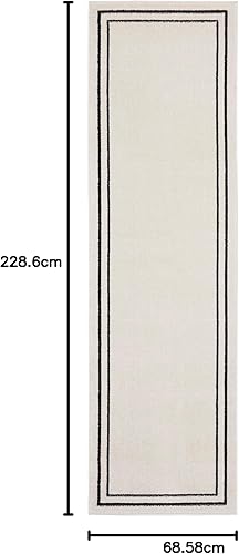 Vista 250 de Nourison Home Essentials - Alfombra contemporánea de 5 x 7 pies, color marfil/negro