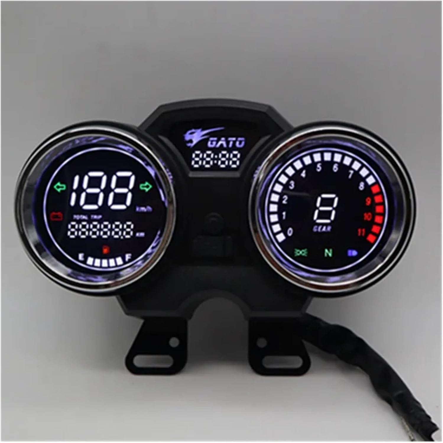 Speedometer Odometer Motorbike LED Digital RPM Motorcycle Meter AKT for CARGUERO 200 GSX125,QS125,EN125 Motorbike Digital Speedometer Digital Odometer