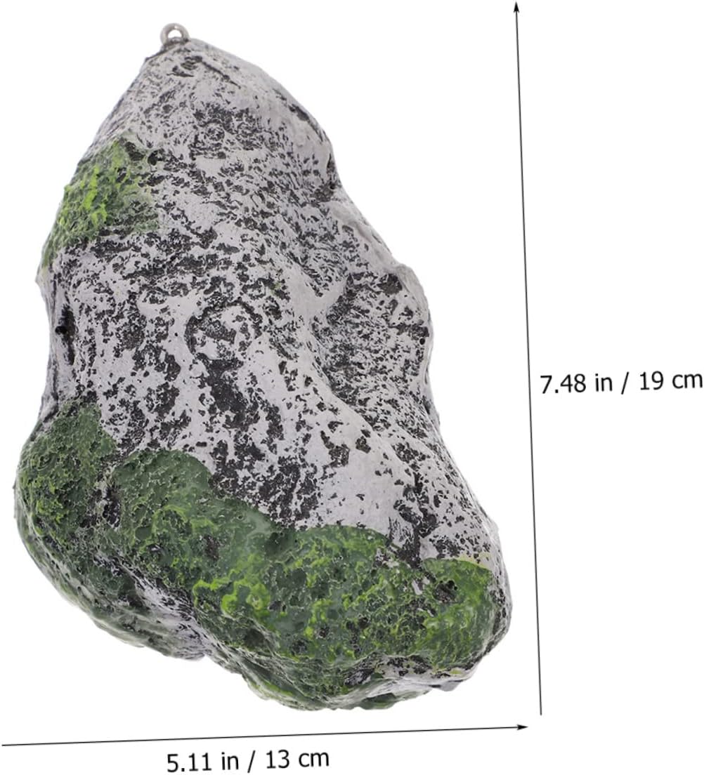 Artificial Moss, Simulated Mossy Floating Stone for Aquarium Artificial Stone Decor for Fish Tank for Aquatic Plants and Aquascaping Size with Realistic Moss Texture