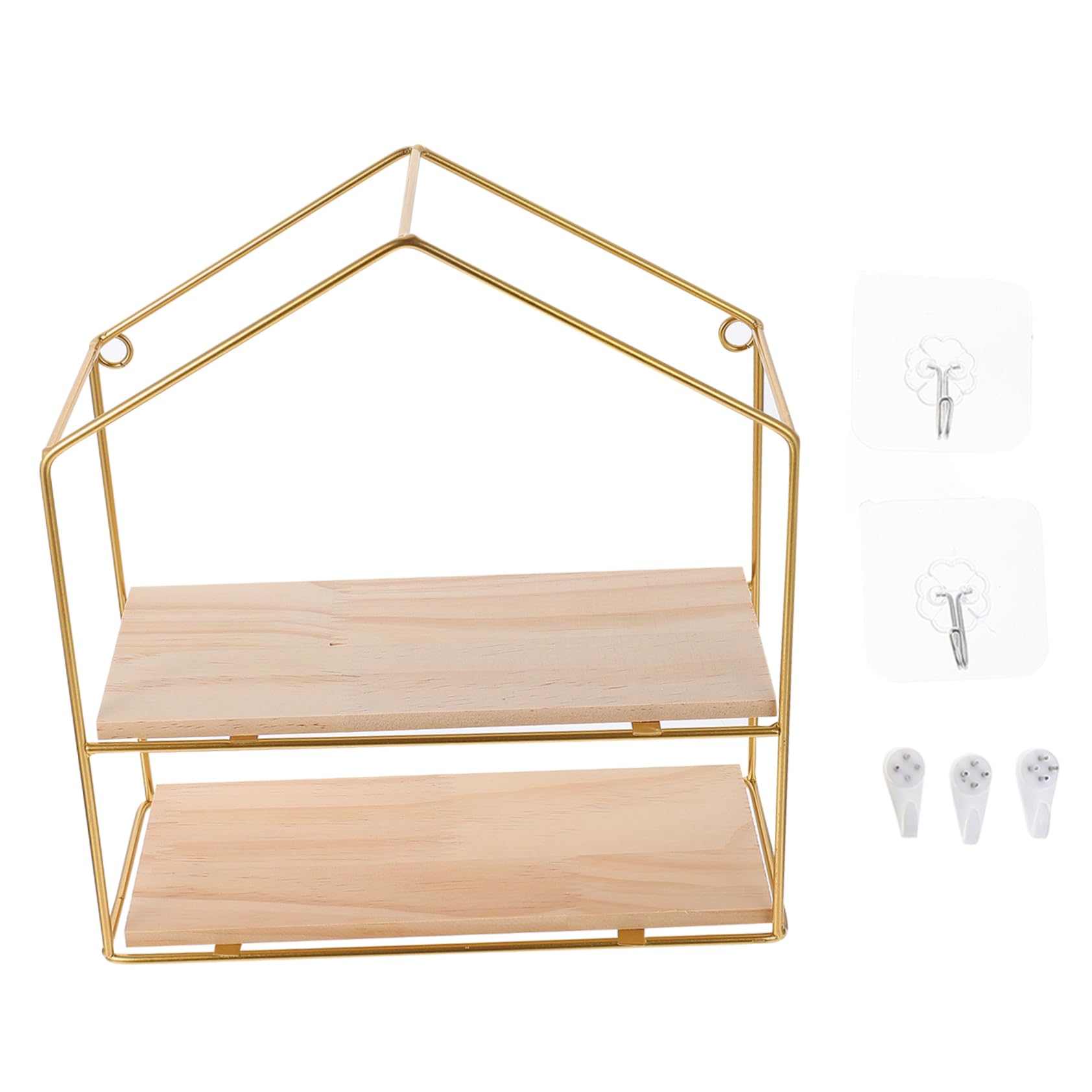 Levemolo 1Set Nordic Style Wall Mounted Storage Rack Ornament for Home Decor Space Saving Organizer for Flowerpots Items Multipurpose Design for Living Room Bedroom