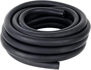 LokoCar Rubber Fuel Hose Line Push Lock 5/8" ID SAE 30R7 NBR 25ft 300PSI Black