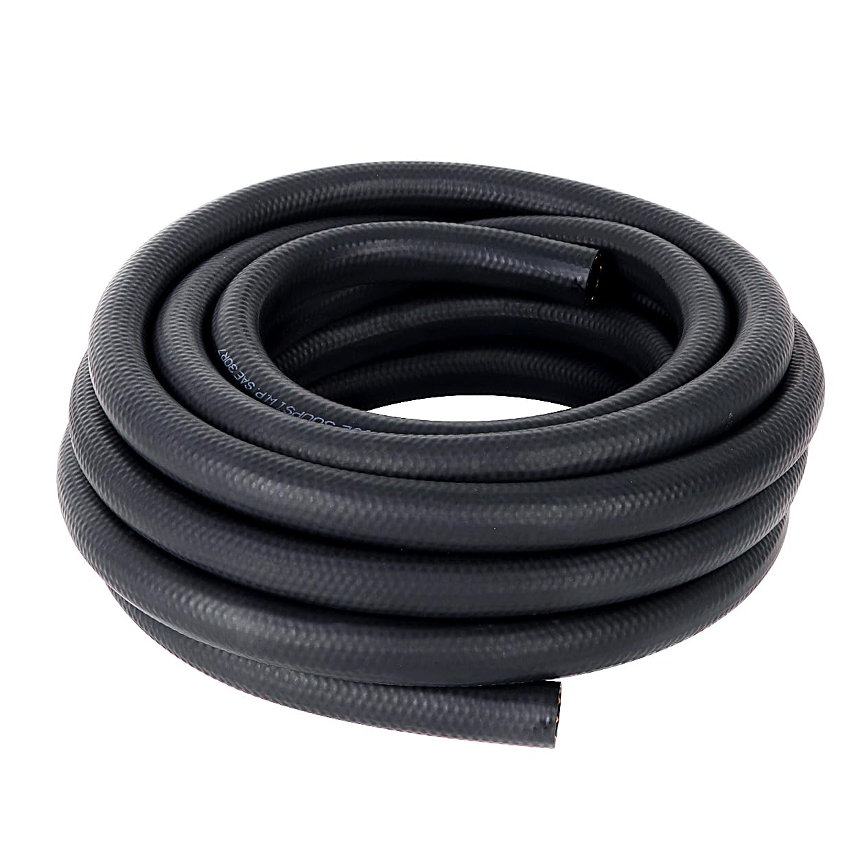 LokoCar Rubber Fuel Hose Line Push Lock 5/8" ID SAE 30R7 NBR 25ft 300PSI Black