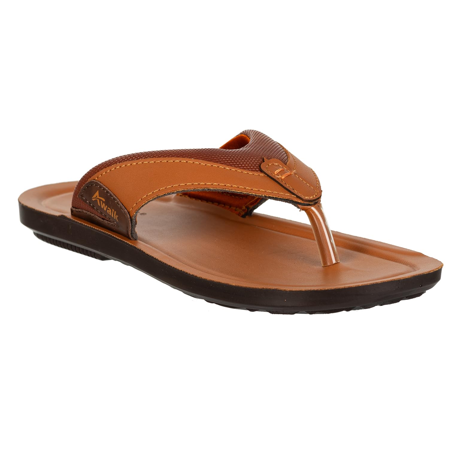 AEROWALK Stylish T-Shape Fashion Slipper for Men | Comfortable | Lightweight | Anti Skid | Casual Office Footwear | (NVN9_TAN_42) (B0CJNVYKQ4) Amazon Price History, Amazon Price Tracker