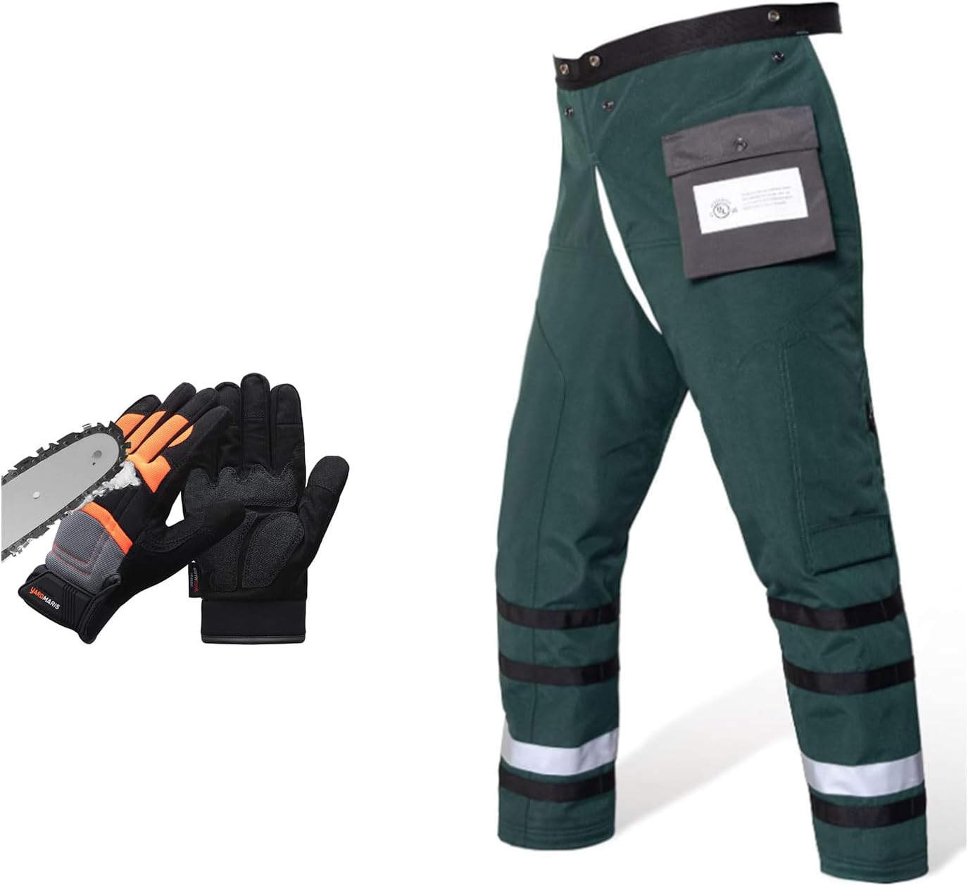Chainsaw Chaps Class A and All Purpose Anti-Cut Chainsaw Gloves