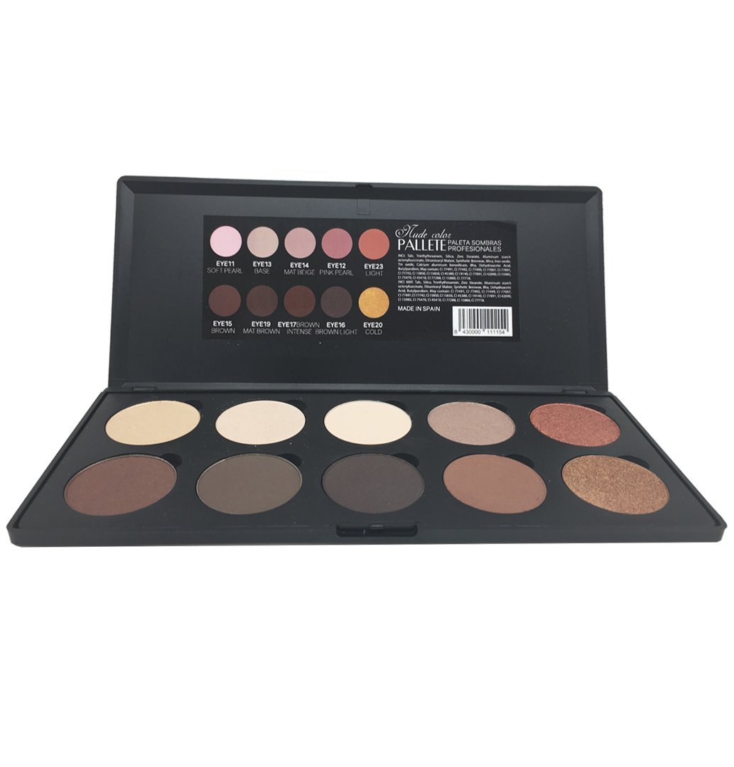 Paleta Profesional NUDE 10 tonos sombras ojos Perssonal By DoriBell