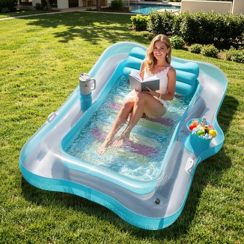 Matelas de piscine gonflable adultes MoKo avec glacière flottante