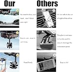 360 Degree Rotating and Retractable Car Phone Holder, Multifunctional Adjustable Car Rearview Mirror Phone Holder, Universal Vehicle Mobile Phone Holder for All Mobile Phones