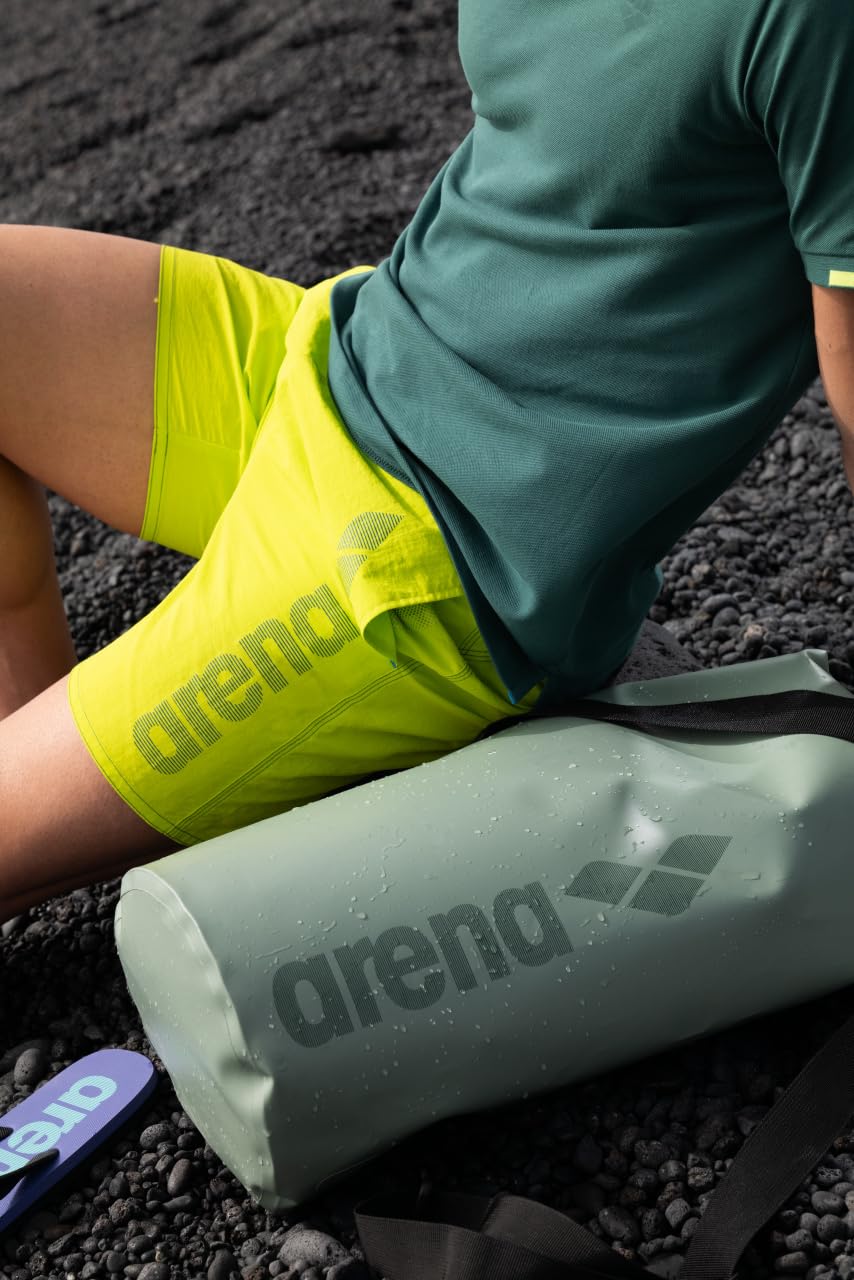Arena Sac à Dos Unisexe pour Adulte avec Grand Logo - Sac à Dos imperméable à roulettes pour Plage, Piscine, activités de Plein air, Sac de Rangement Sec, 15 litres, Vert Sauge/mangrovia, Vert