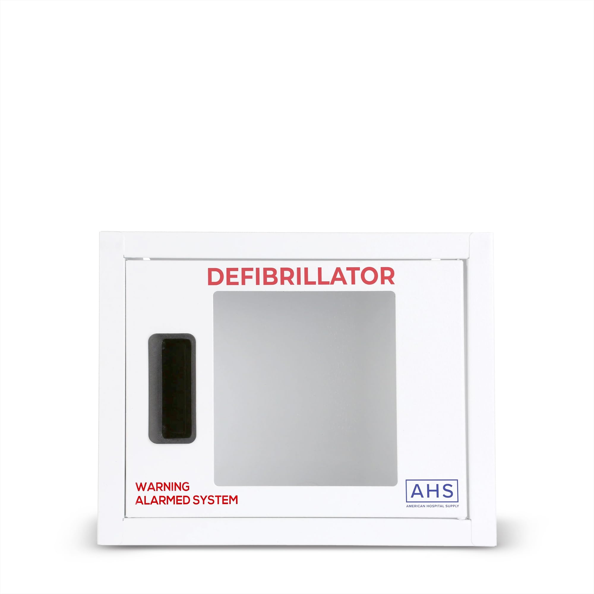 AMERICAN HOSPITAL SUPPLY AED Steel Cabinet, Wall Mount, Alarmed Automated External Defibrillator Storage Cabinet - Small, fits Heartsine, Philips, and Defibtech AEDs