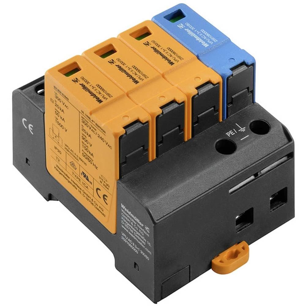 Weidmüller 2591080000 VPU AC II 3+1 300/50 Scaricatore di sovratensione 50 kA 1 pezzo.