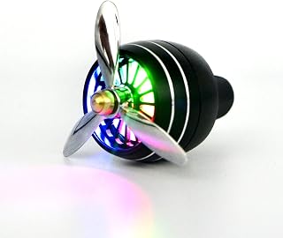 YRY Car Air Freshener Vent Clip, LED Light Fan Fragrance Aroma Diffuser Car Perfume Scent Decoration, Car Aromatherapy Accessories (BLACK)