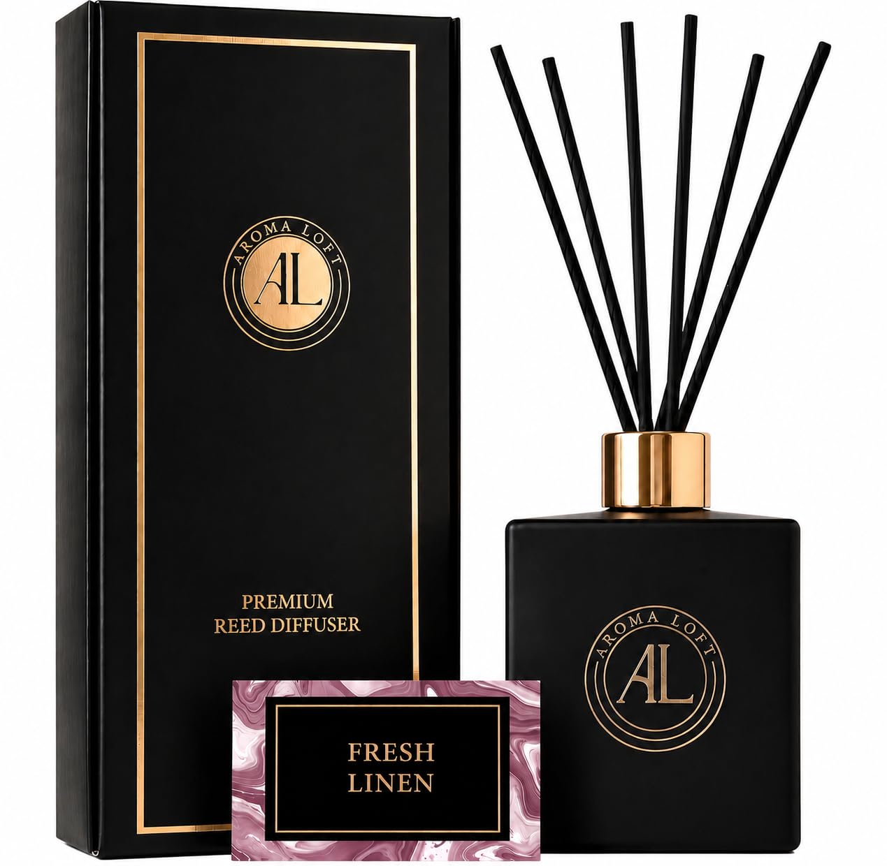 Difusor de varillas de lino fresco para el hogar, 5 onzas, varillas difusoras de aceite, juego de difusores de baño, difusores de aroma para el hogar, varillas difusoras de aceite, varillas aromáticas