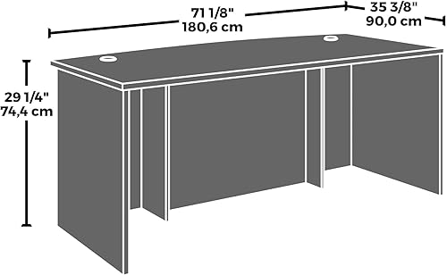 Miniatura 2 de Sauder Office Works Affirm - Escritorio de 72 pulgadas, con 2 cajones, con pedestal Ste, acabado de olmo Hudson