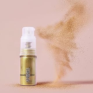 Sprinks Edible Dust Spray Pump Shimmer Gold Micro Fine Glitter Easy to Use for Cakes Cupcakes Cookies for Desserts Blue Sp...