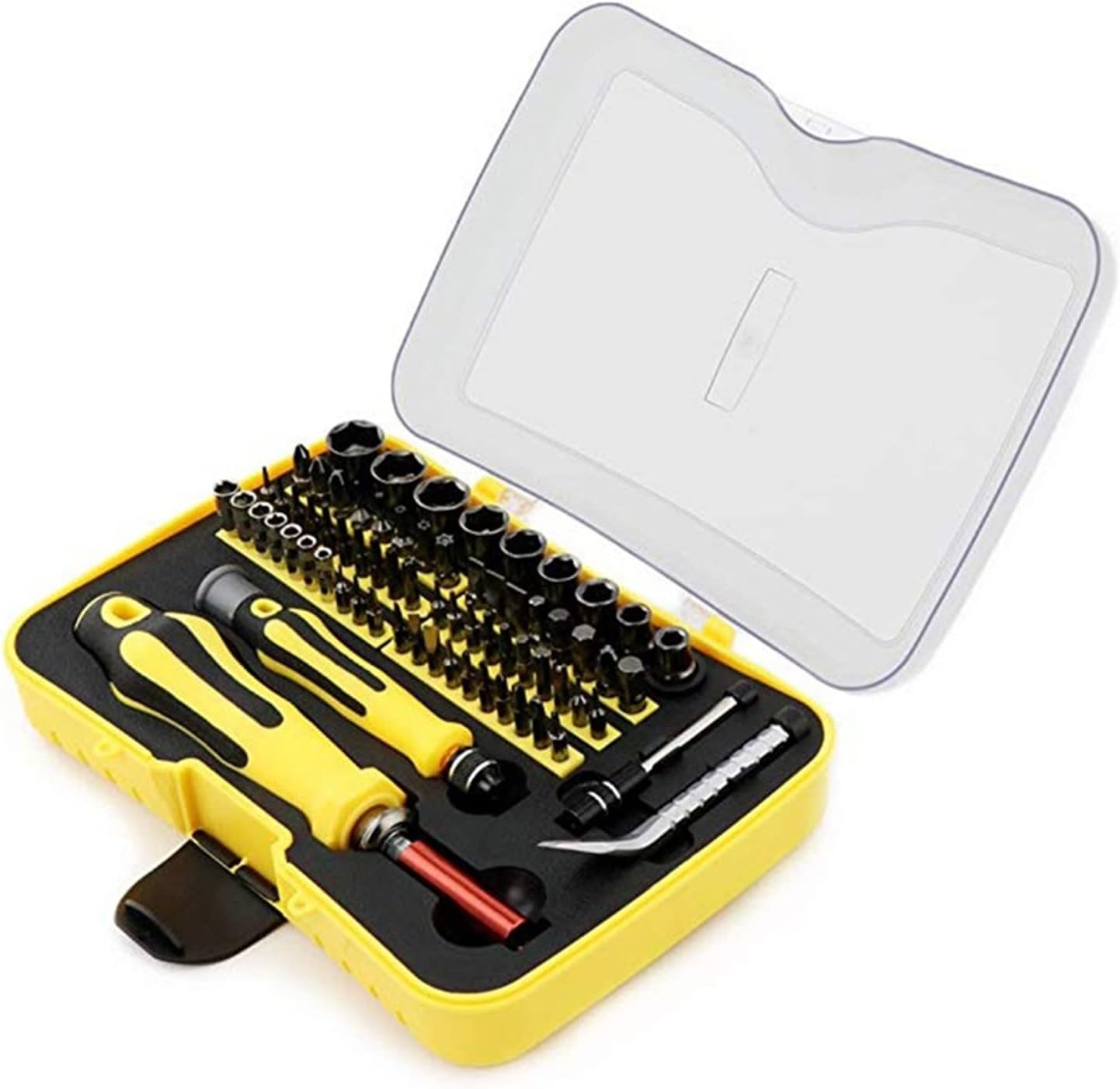 Screwdriver with Non Slip Handle and Magnetic tip. Screwdriver Set 70 in 1 Bit Set Precision Multi Function Repair Tool Kit Mobile Phone Computer Watch Repair T