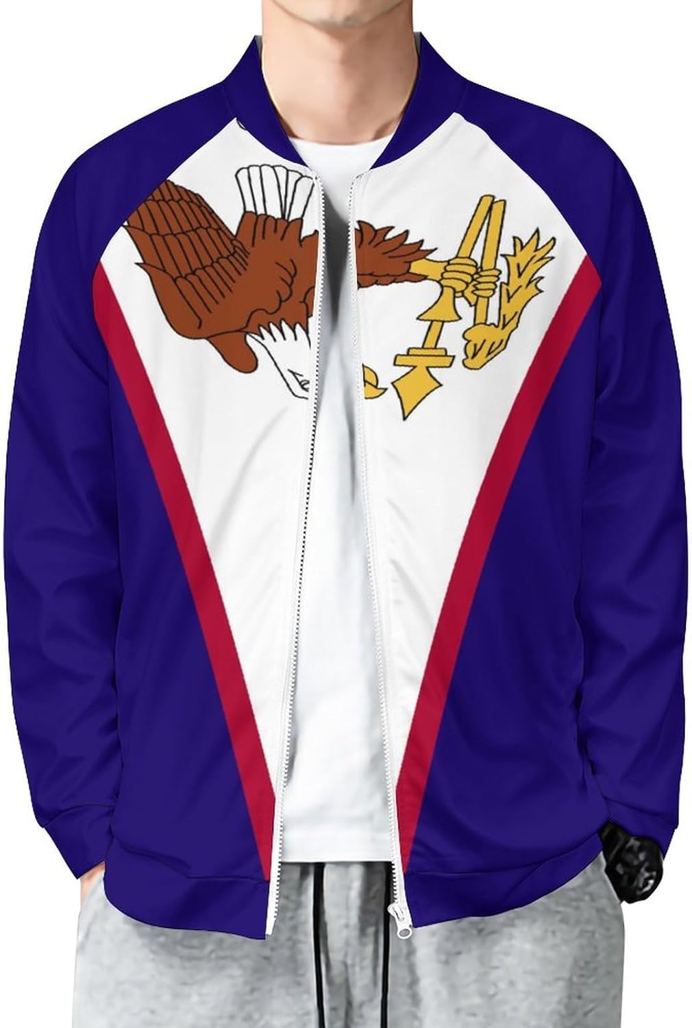 Fattyeery Mens Jacket Bangladesh Flag Autumn Soft And Comfortable Loose Hip-Hop for Men Long-Sleeved Sweatershirt Coat