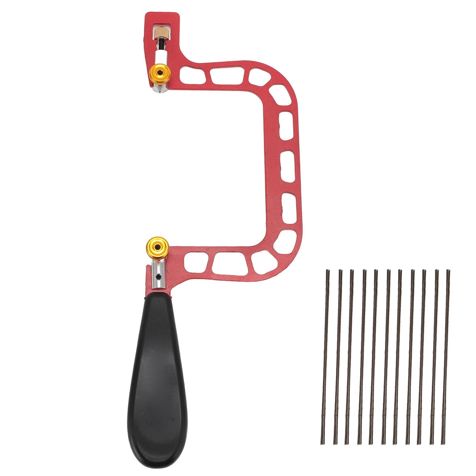 Kit de Sierra de Joyería Profesional, Marco de Sierra de Joyería Curvado, Herramientas para Hacer Joyas, Juego de Marco de Sierra de Joyería Profesional con 144 Hojas de Sierra