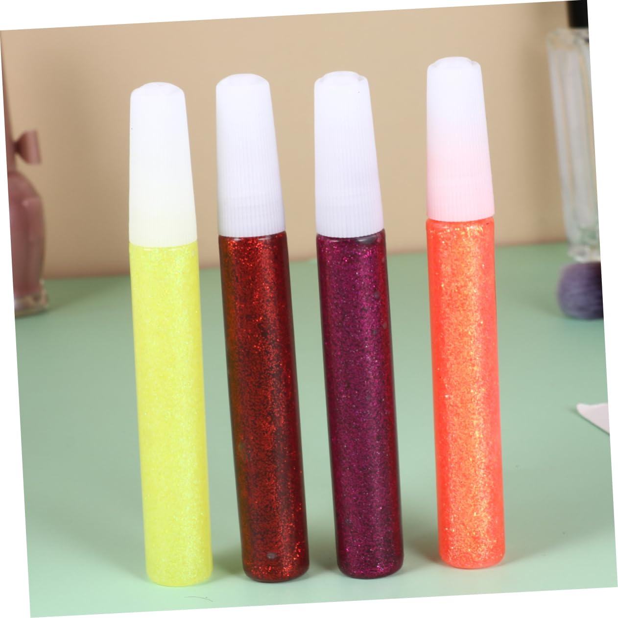 MAGICLULU Stylo Colle à Paillettes 5 Sets de 50 Pièces pour Décoration Artisanale et Activités Scolaires Couleur Aléatoire