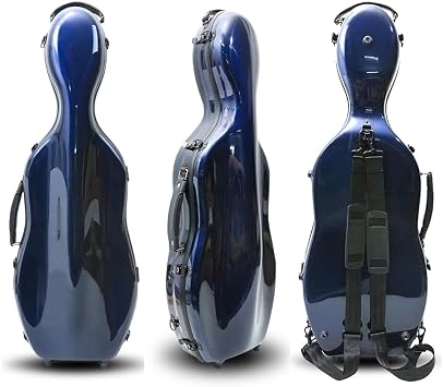Viola Case for 15" to 16.5" Hard shell Carbon Composite Travel Case, Adjustable Backpack Straps,Protection,Waterproof Durable,Ultra-Light Build blue