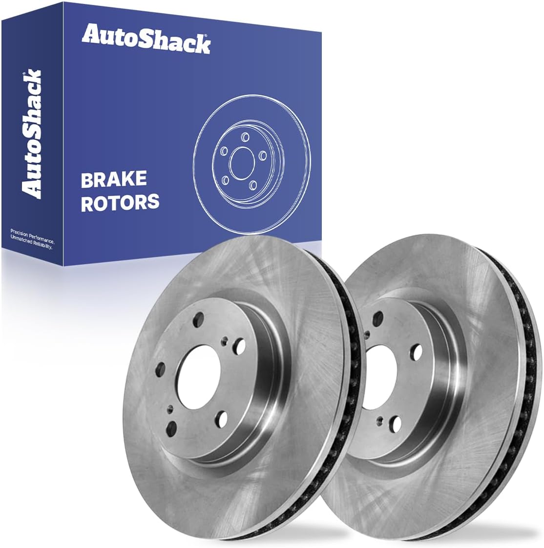 AutoShack Front Vented Brake Rotors 2-PC Set Replacement for 2007-2017 Toyota Camry 2006-2018 Toyota RAV4 2007-2018 Lexus ES350 2011-2016 Scion tC 2013-2018 Lexus ES300h 2016 Scion iM 11.65" (296 mm)
