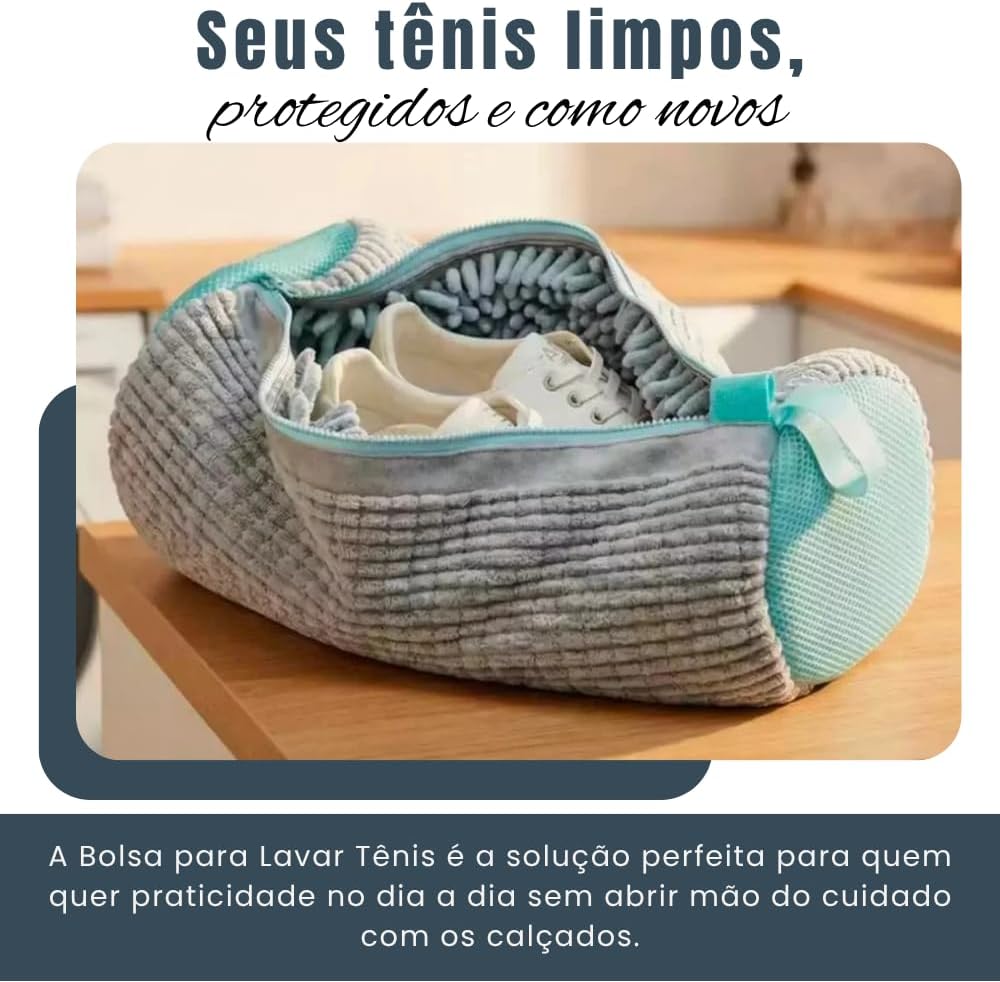 Bolsa para Lavar Tênis na Máquina - Saco Protetor de Calçados Anti Impacto para Máquina de Lavar - Lavagem Segura para Sapatos - Cores sortidas - Shop100 Bolsa para Lavar Tênis na Máquina - Saco Protetor de Calçados Anti Impacto para Máquina de Lavar - Lavagem Segura para Sapatos - Cores sortidas - Shop100