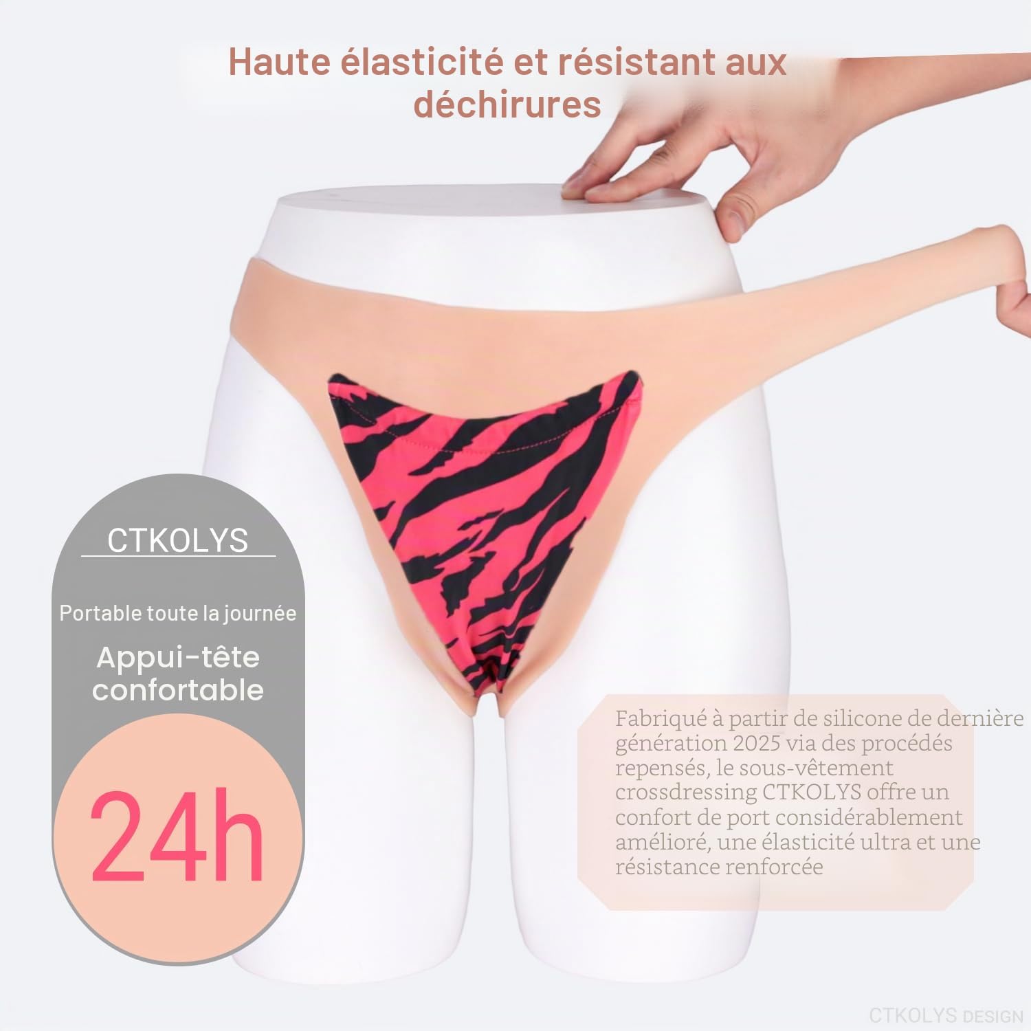Culottes en Silicone pour Travestis - sous-vêtements Dissimulants de Prothèses, Accessoires pour Transgenres, Cosplay et Drag Queens
