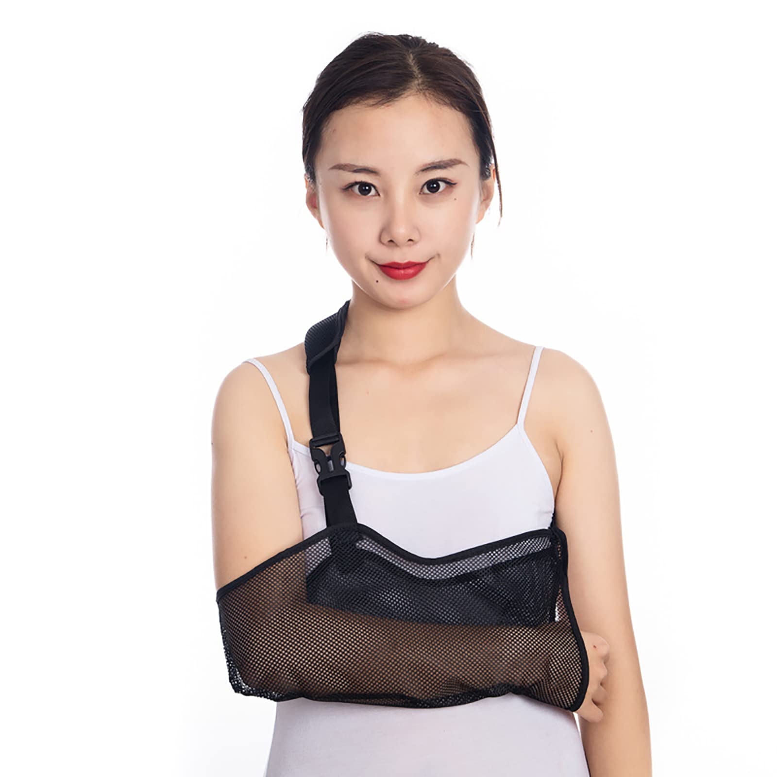 Inmovilizador de Hombro médico con Cabestrillo de Malla para Brazo, para Ducha, Soporte de Brazo Ajustable para Lesiones en el Manguito rotador desgarrado