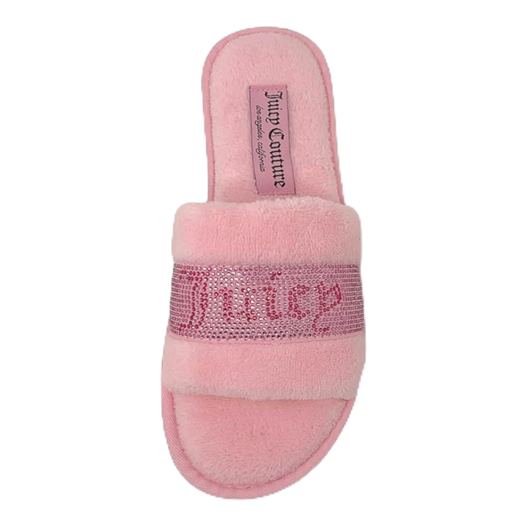 Amazon.com | Juicy Couture Women's Gravity 2 Faux Fur Slippers in Light  Pink Size 8.5-9.5 | Slippers