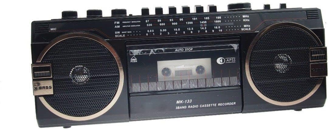 LETTORE STEREO CASSETTE MUSICASSETTE RADIO REGISTRATORE USB + SD VINTAGE LETTORE PORTATILE ANNI 80 AUDIOCASSETTA
