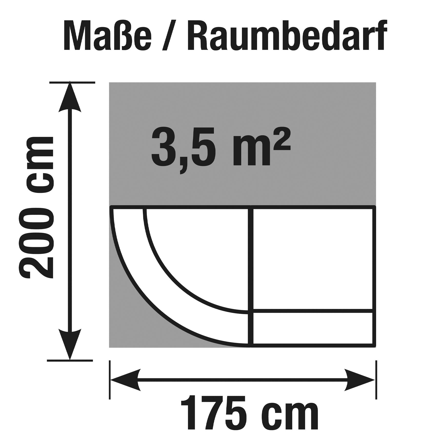 Schrank & Stuhl L-Bogentheke Surround - Beratungstheke für den Empfangsbereich, 112 x 175 x 95 cm (HxBxT), Weiß