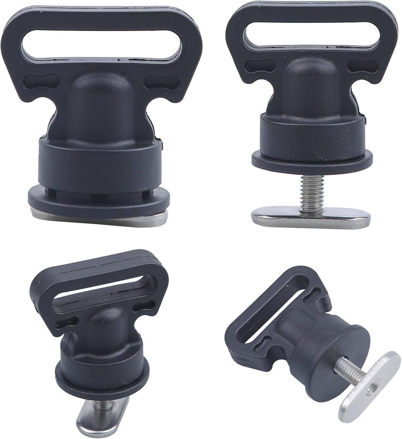 Kayak Track Mount Tie Downs,Track Mount Vertical Tie Down Eyelets Rail, Eye Bolt Tie Down Rings for Kayak,Canoe,Securing Cooler