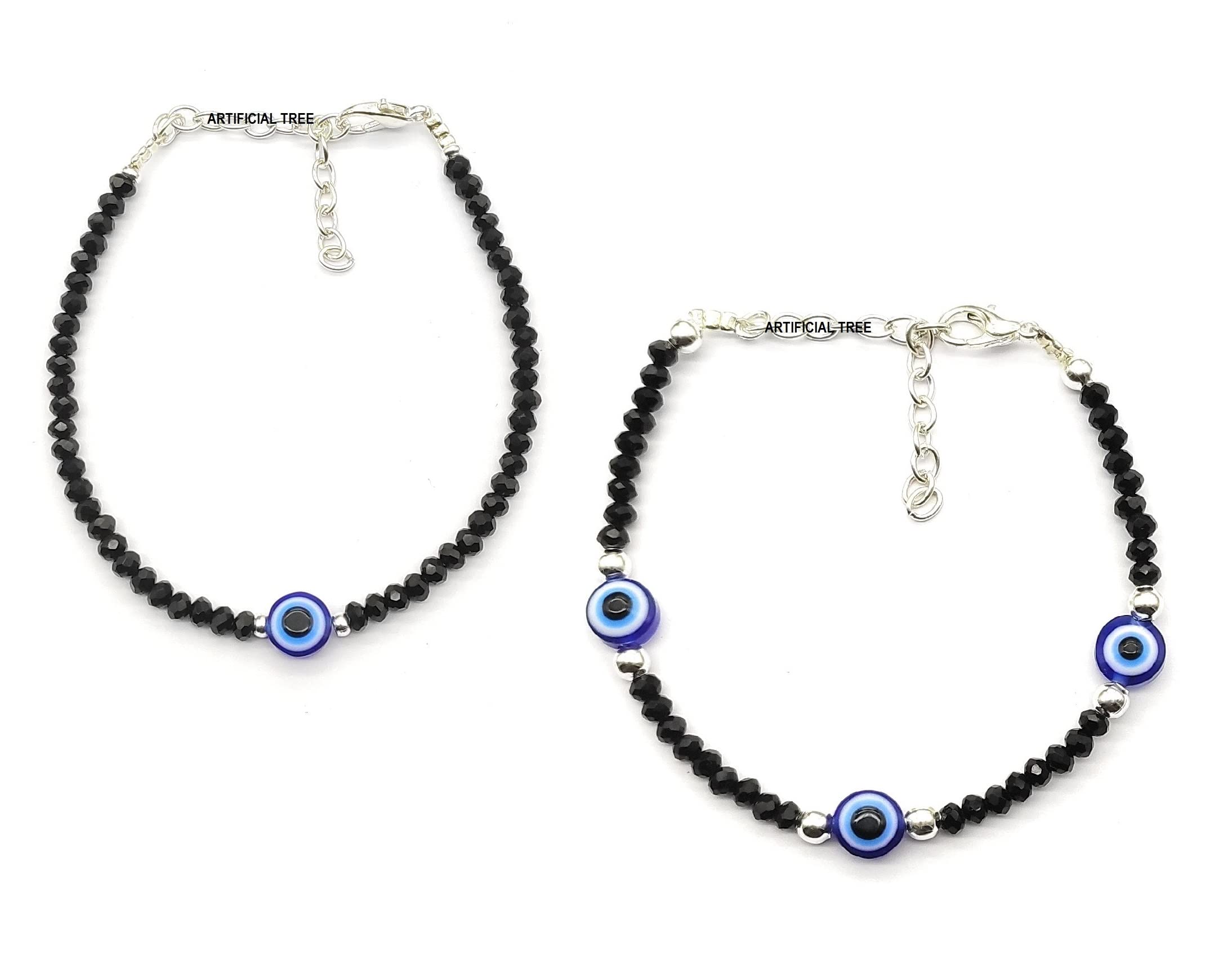 ARTIFICIAL TREE Nazariya 3 Evil Eye + 1 Evil Eye Charms Nazariya Bracelet Adjustable| Nazar Battu | for Women, Men, Girls & Boys 2 Piece(AT GIRLS BRCT 039) (B0BZJY325X) Amazon Price History, Amazon Price Tracker